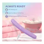 Play With Me Silicone Double Ended Vibrator - Purple - couples vibrator - main product image