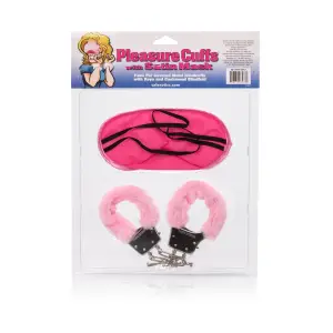 Pleasure Cuffs With Satin Mask - bondage cuffs - product image 2