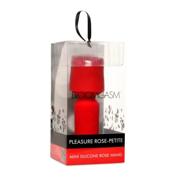 Pleasure Rose-Petite Mini Silicone Rose Wand - Red - view 2