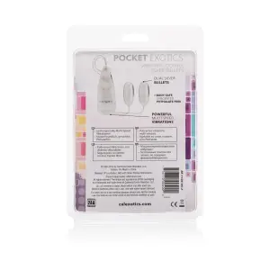 Pocket Exotics Vibrating Double Silver Bullets 5 Pocket Exotics Vibrating Double Silver Bullets – vibrator bullet – view 2