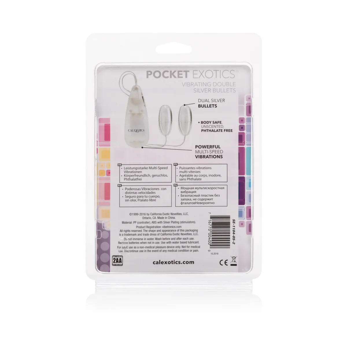 Pocket Exotics Vibrating Double Silver Bullets – vibrator bullet – view 2