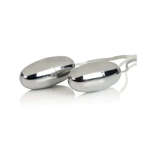 Pocket Exotics Vibrating Double Silver Bullets 2 Pocket Exotics Vibrating Double Silver Bullets – vibrator bullet – view 3
