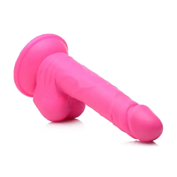 Pop Pecker 6.5 in Dildo With Balls - Pink - view 4