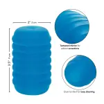 Pop Sock Ribbed - Blue male stroker - main image