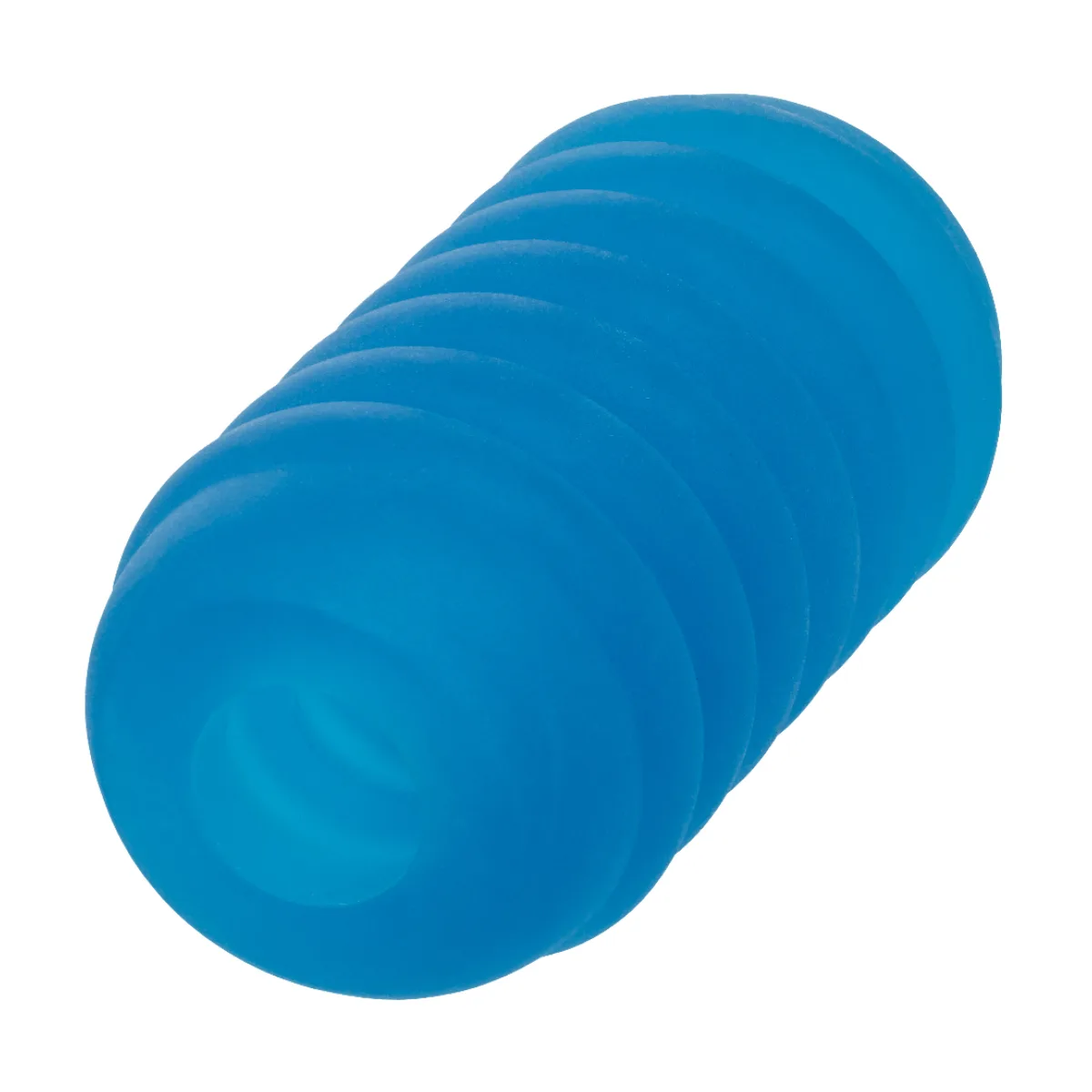 Pop Sock Ribbed - Blue male stroker - alternate angle