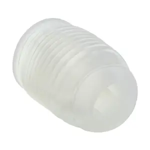 Pop Sock Ribbed - Clear top male masturbator - additional view