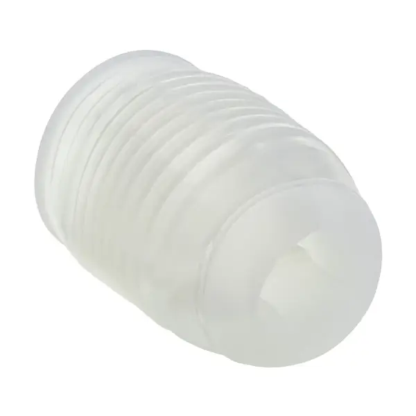 Pop Sock Ribbed - Clear top male masturbator - additional view