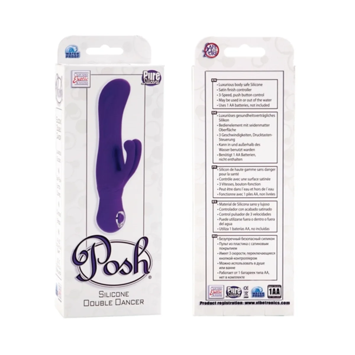 Posh Silicone Double Dancer - Purple - g spot vibrator - product image 2
