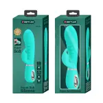 Prescott Super Soft Rabbit Silicone Vibrator -Teal - view 1