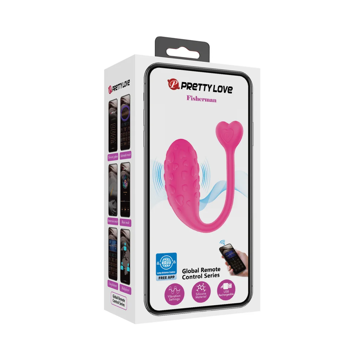 Pretty Love - Fisherman - Pink - remote controlled vibrators - main product image