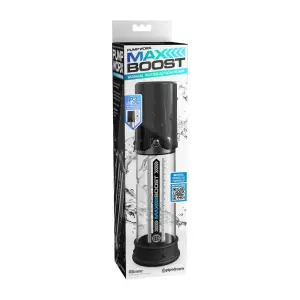 Pump Worx Max Boost - Black/clear electric penis pump - main image