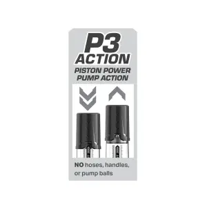 Pump Worx Max Boost - Black/clear electric penis pump - alternate angle