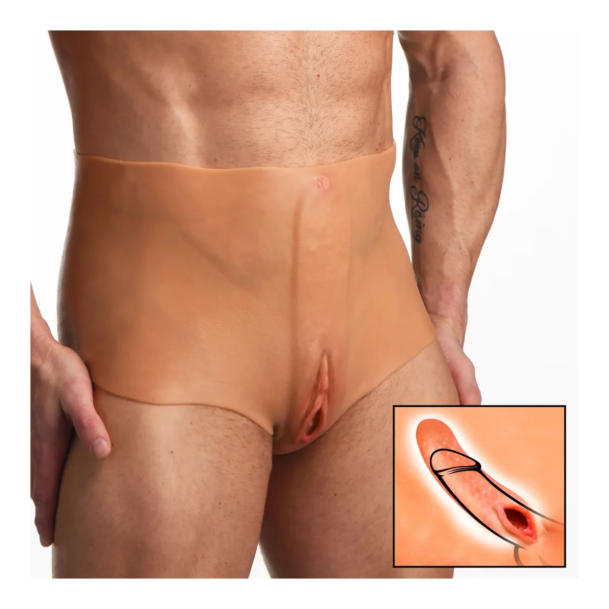 Pussy Panties Silicone Vagina Plus Ass Panties - Medium bondage toys - main image