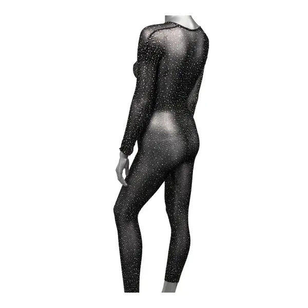 Radiance Crotchless Full Body Suit - One Size - Black crotchless lingerie - alternate product image