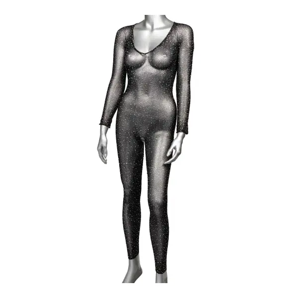 Radiance Crotchless Full Body Suit - One Size - Black crotchless lingerie - alternate product image
