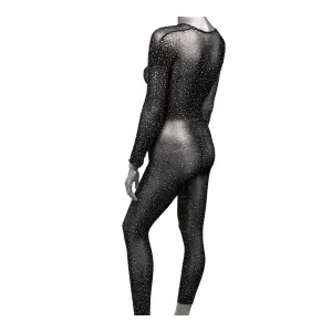 Radiance Crotchless Full Body Suit - Queen - Black crotchless lingerie - alternate product image