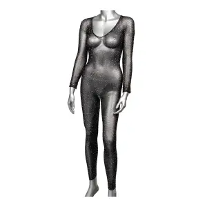 Radiance Crotchless Full Body Suit - Queen - Black crotchless lingerie - alternate product image