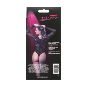 Radiance Long Sleeve Body Suit - One Size - Black teddy lingerie - alternate product image