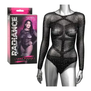 Radiance Long Sleeve Body Suit - Queen - Black teddy lingerie - main product image