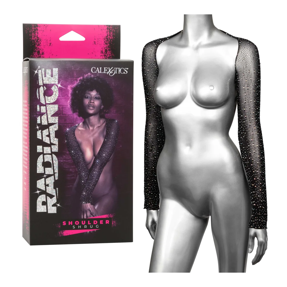 Radiance Shoulder Shrug - Black sexy lingerie accessories - main product image