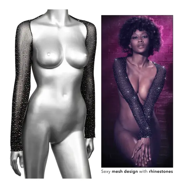 Radiance Shoulder Shrug - Black sexy lingerie accessories - product image 4