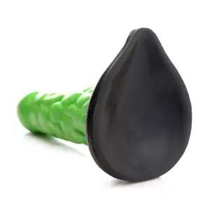 Radioactive Reptile Thick Scaly Silicone Dildo - Green - view 6