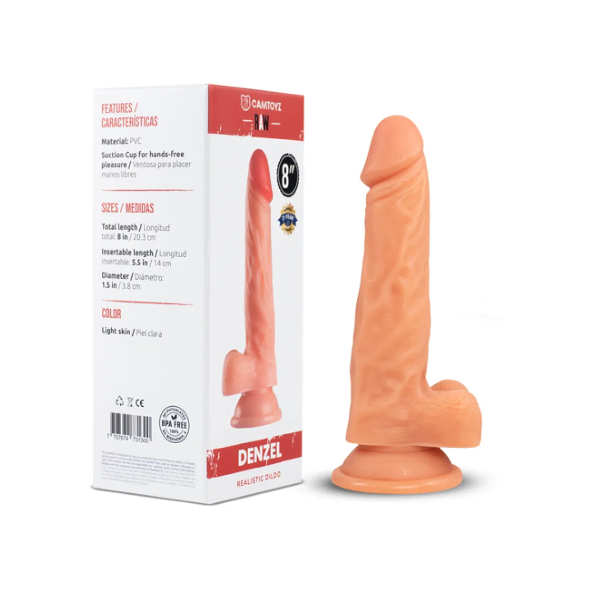 Raw Realistic Dildo Denzel - Light - view 1