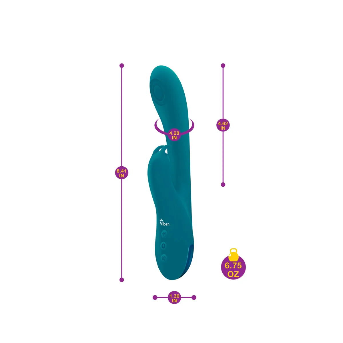 Razzle Thumping Rabbit - Ocean – blue rabbit vibrator – view 2