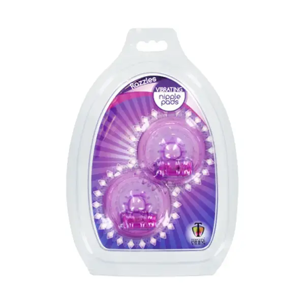 Razzles Vibrating Nipple Pads - Purple vibrating nipple toy - product detail