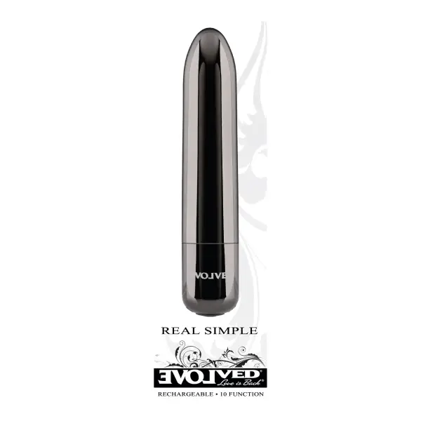 Real Simple - Black Chrome bullet vibrator - product image 5