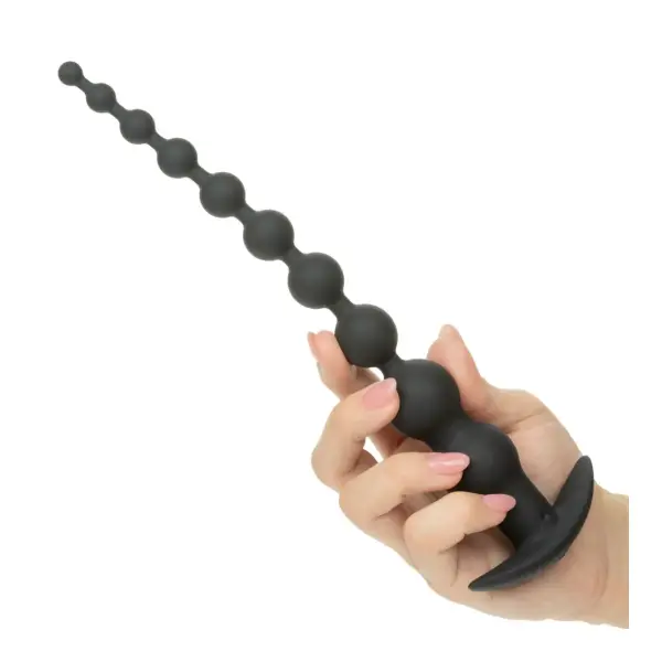 Rechargeable X-10 Power Beads - Black anal bead vibrator - additional view
