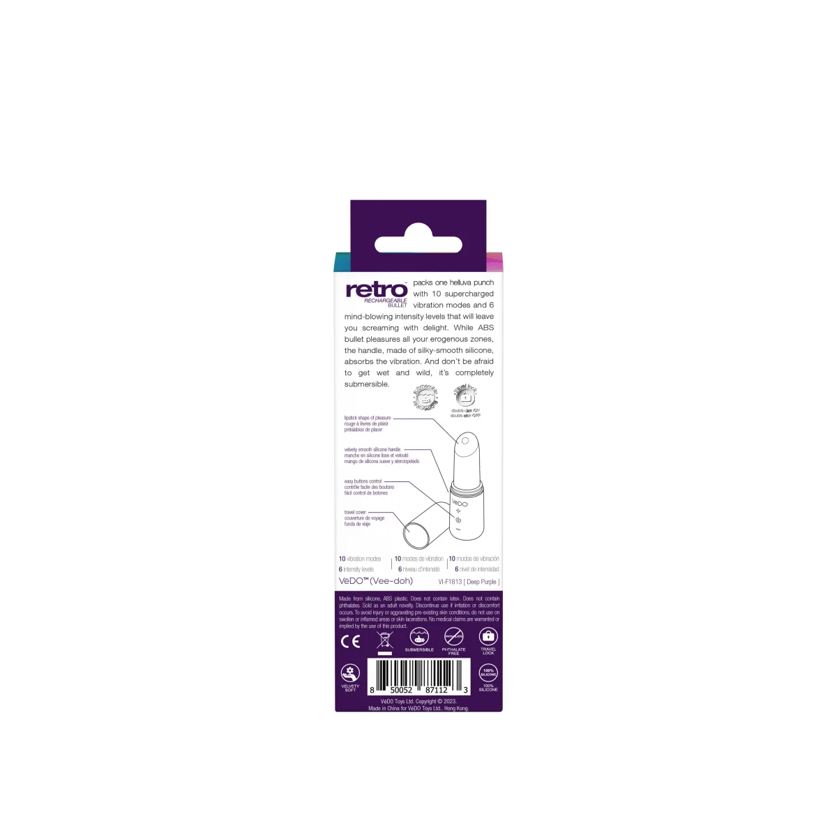 Retro Rechargeable Bullet - Purple - view 1
