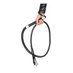 Rhinestone Handle Whip - Black bondage accessory - main product image