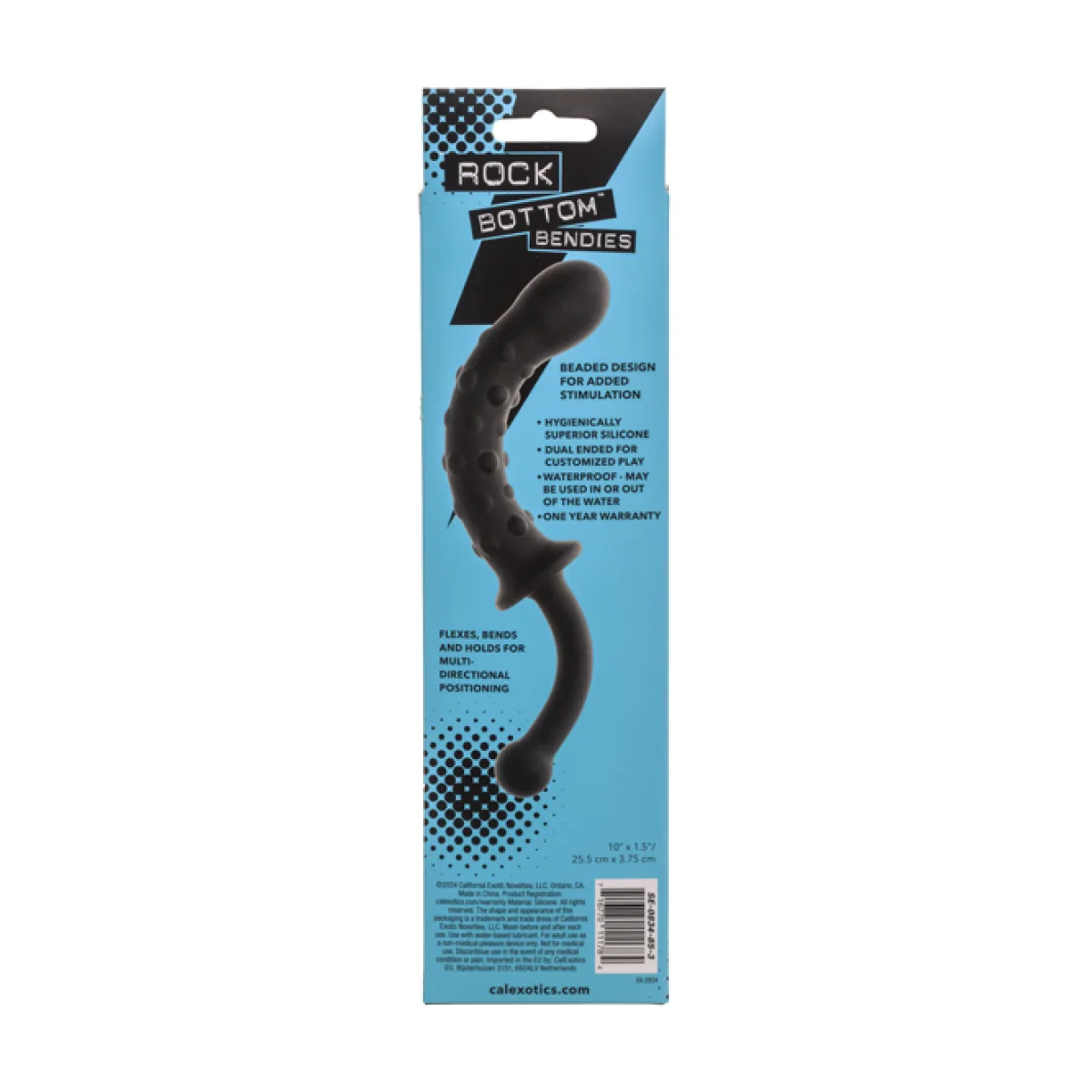 Rock Bottom Bendies Bendy Beaded Probe - Black prostate massager toys - main image