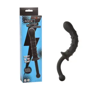 Rock Bottom Bendies Bendy Beaded Probe - Black prostate massager toys - alternate angle