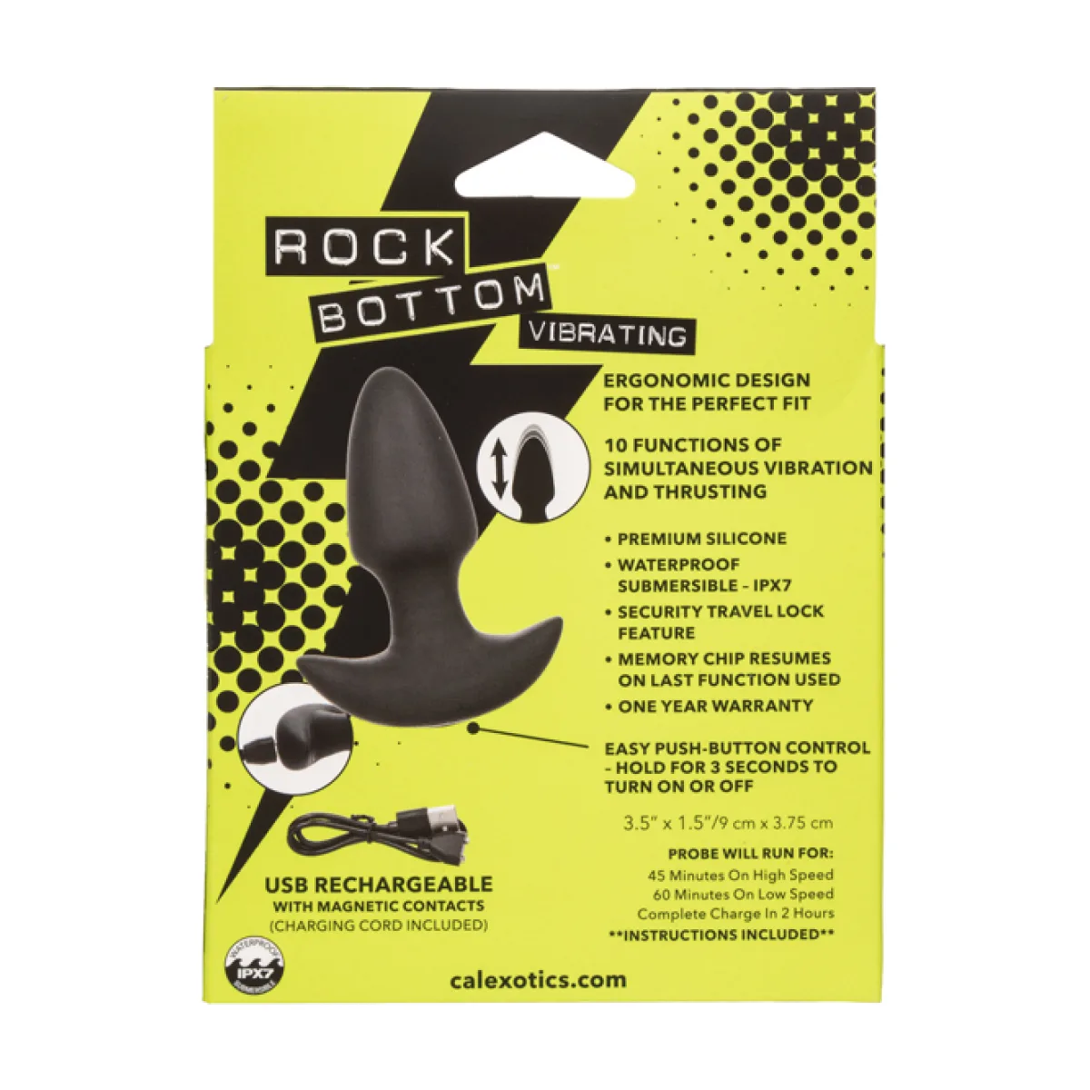 Rock Bottom Thrusting Probe - Black prostate massager toy - main image