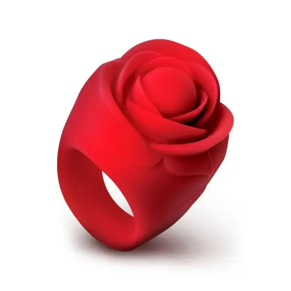 Rose Ring Discreet Finger Vibrator - Red - view 2