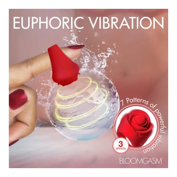 Rose Ring Discreet Finger Vibrator - Red - view 4