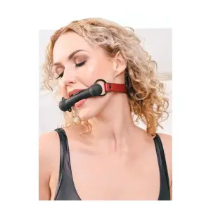 Saffron Silicone Bit Gag - Black/red bit gag - product detail