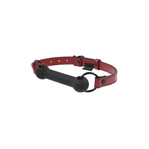 Saffron Silicone Bit Gag - Black/red bit gag - alternate product angle