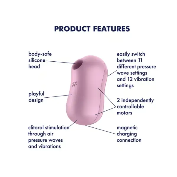 Satisfyer Cotton Candy - Air Pulse Stimulator Plus Vibrator - Lilac - view 2