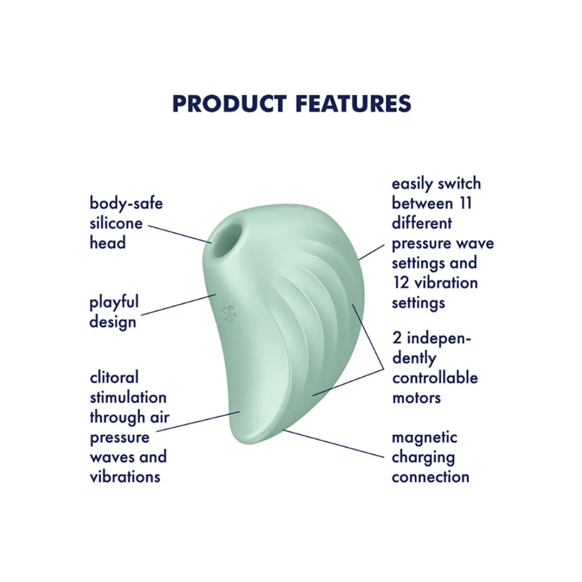 Satisfyer Pear Diver - Air Pulse Stimulator Plus Vibration - Mint - view 1