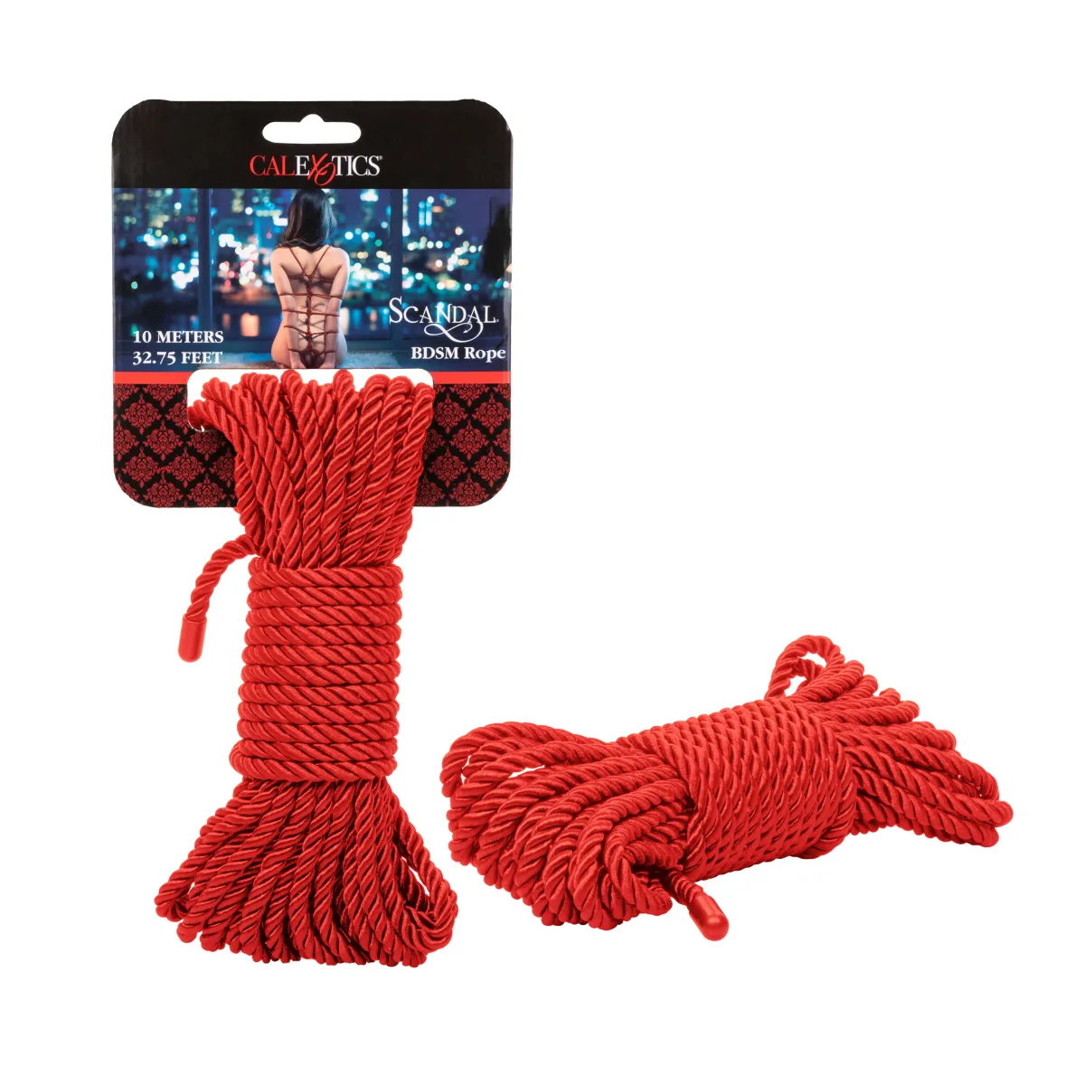 Scandal BDSM Rope 32.75ft/ 10m - Red bondage rope - product detail