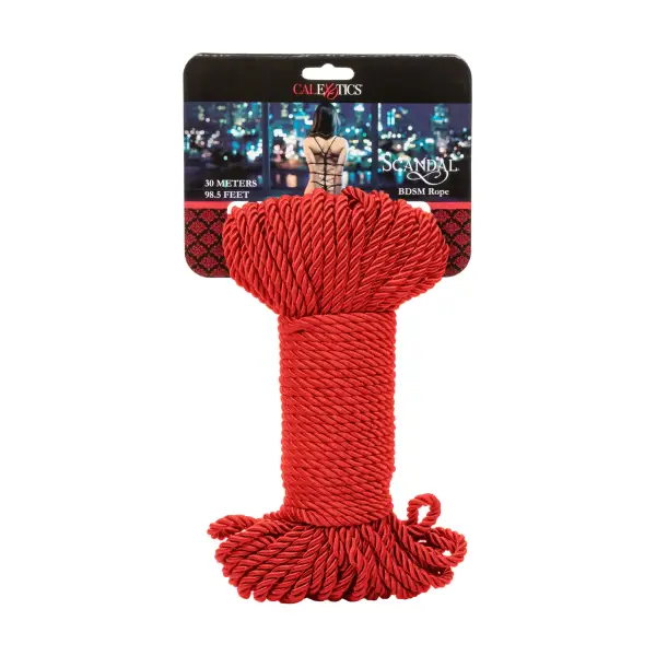 Scandal BDSM Rope 98.5ft/ 30m - Red 2 Scandal BDSM Rope 98.5ft/ 30m - Red bondage rope - product detail
