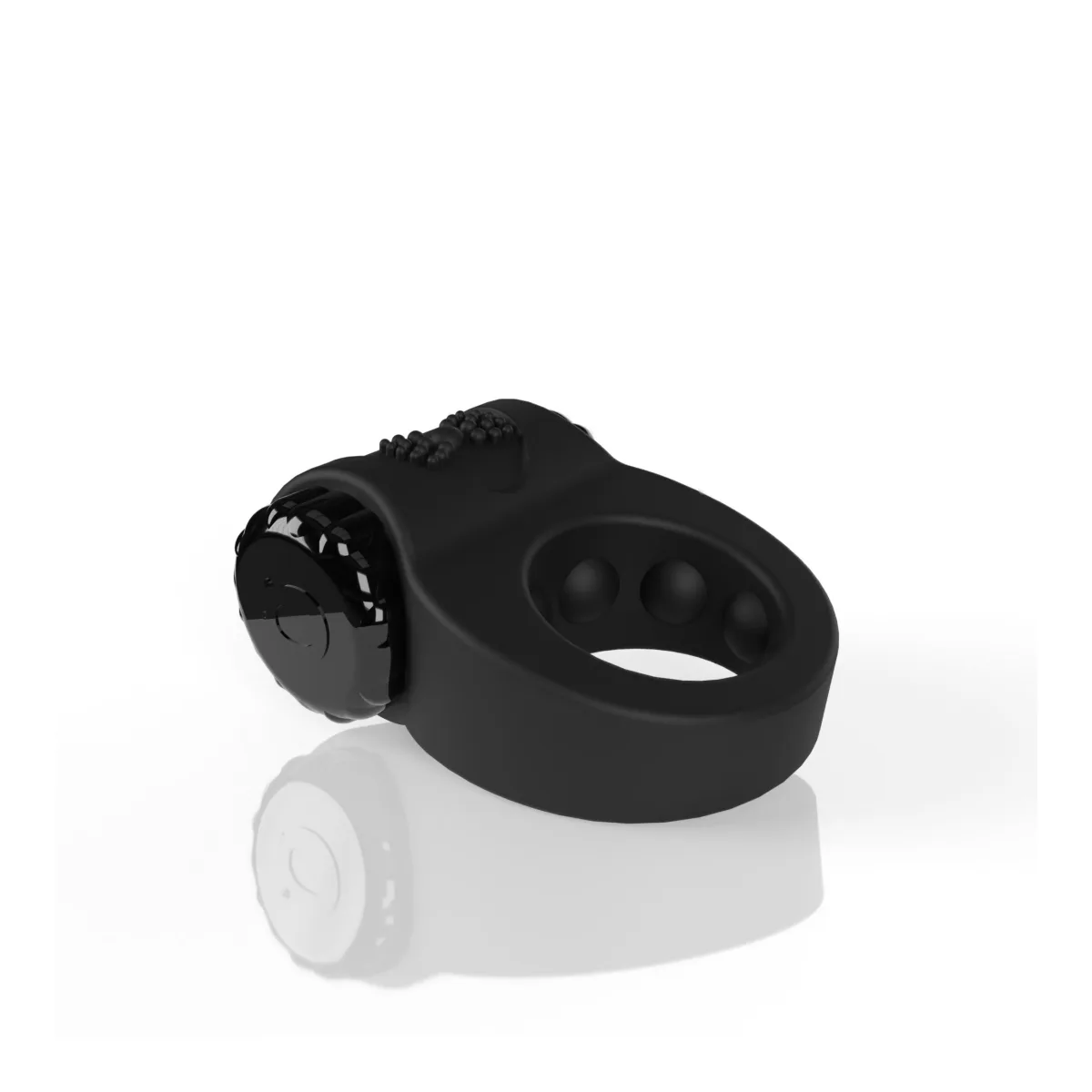 Screaming O - Big O Ritz Rechargeable Vibe Ring - Black - rechargeable vibrating cock ring - product image 2