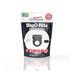 Screaming O - Big O Ritz Rechargeable Vibe Ring - Black - rechargeable vibrating cock ring - product image 4