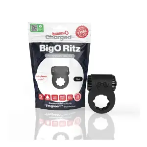 Screaming O - Big O Ritz Rechargeable Vibe Ring - Black - rechargeable vibrating cock ring - product image 5