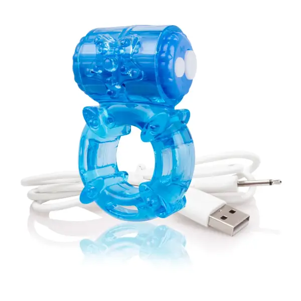 Charged Big O - Blue - Each - rechargeable vibrating cock ring - product image 4