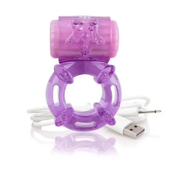 Charged Big O -Purple - Each - rechargeable vibrating cock ring - main product image