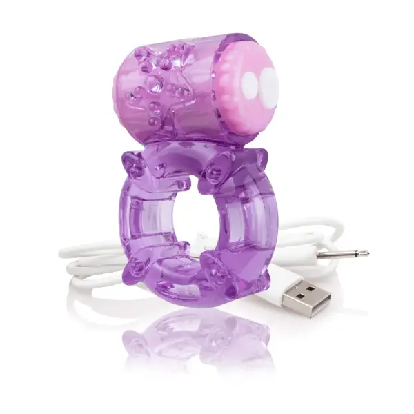 Charged Big O -Purple - Each - rechargeable vibrating cock ring - product image 4